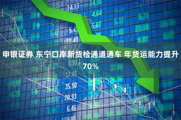 申银证券 东宁口岸新货检通道通车 年货运能力提升70%